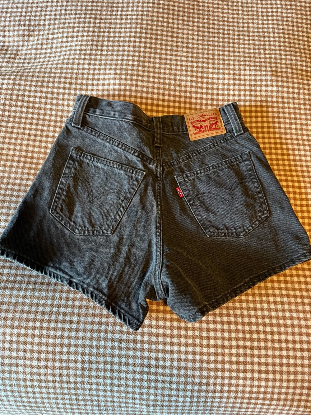 Levi's Black High-Rise Denim Cutoff Shorts